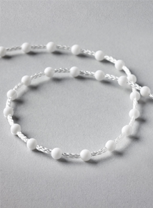 1m White Plastic Chain For Roman Blinds - Image 2