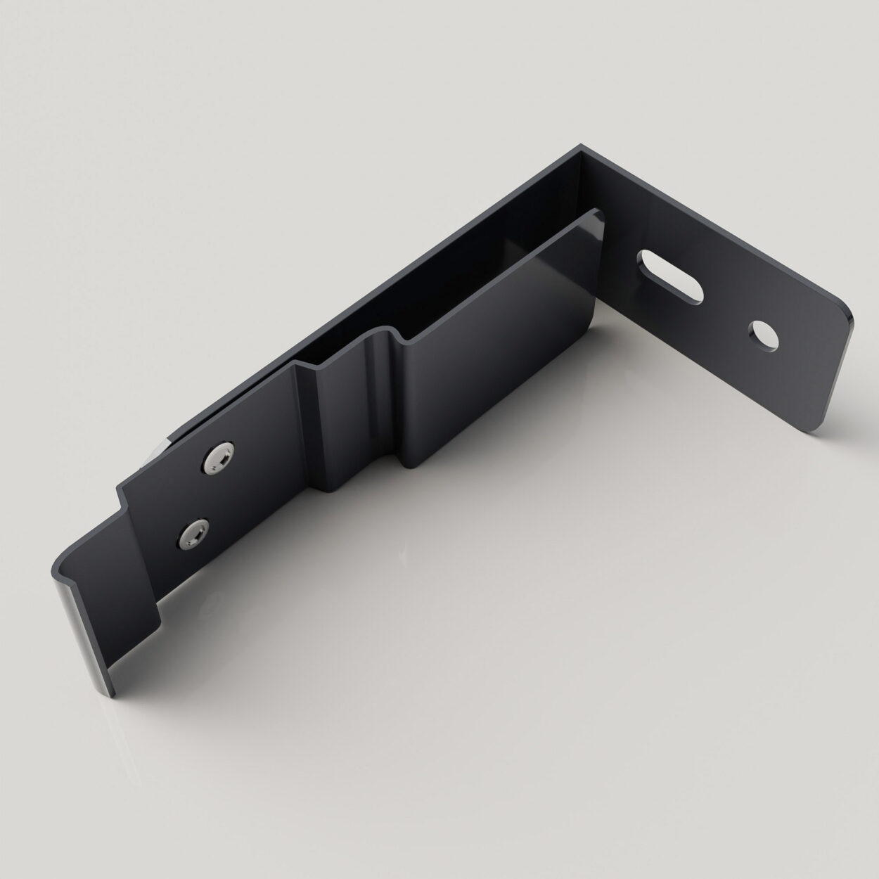 3x Anthracite Cassette Face Fixing Brackets