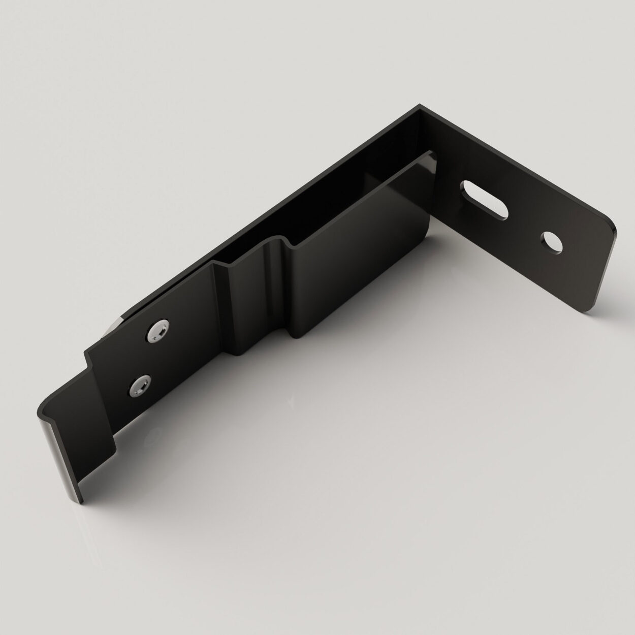 3x Black Cassette Face Fixing Brackets