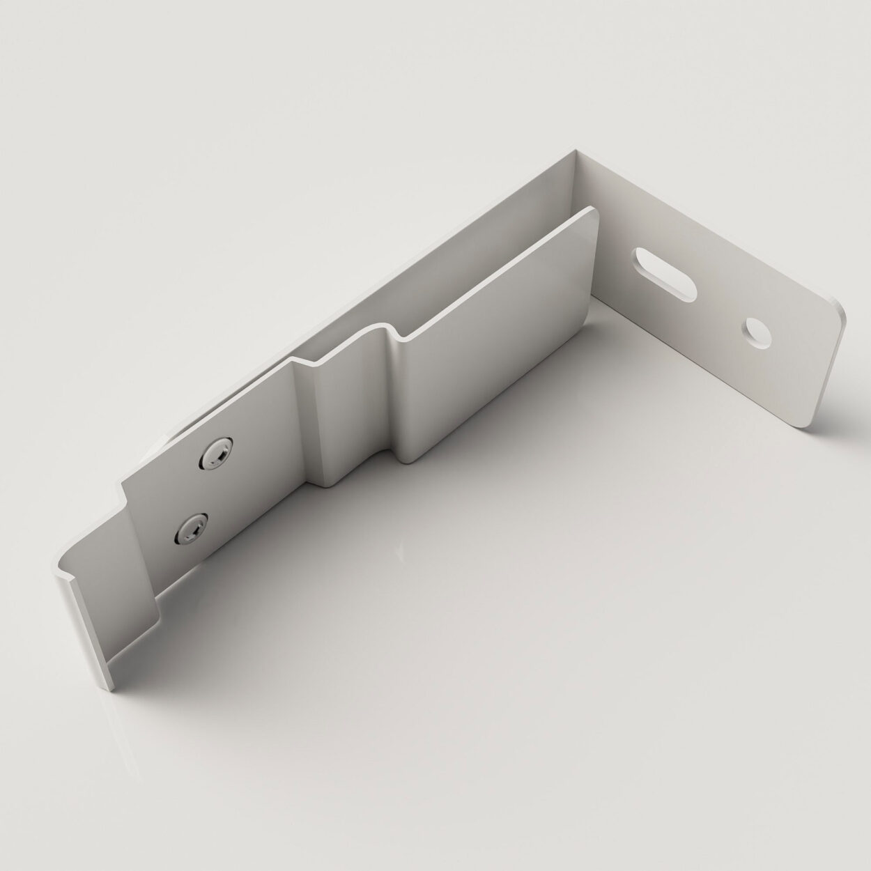 3x White Cassette Face Fixing Brackets
