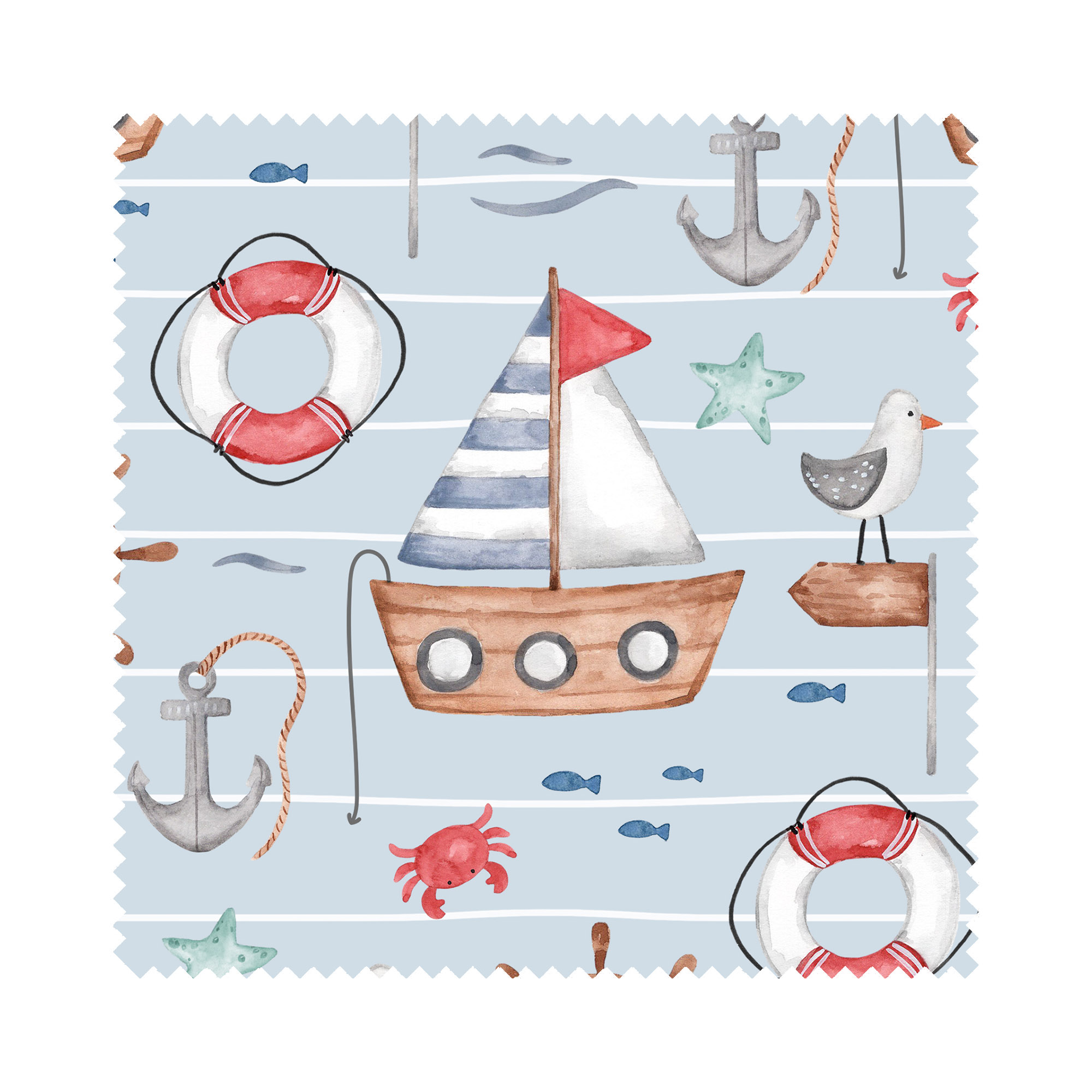 At Sea Sky Blue Blackout - Image 5