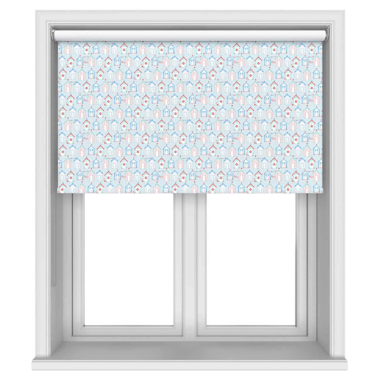 Beach Huts Sky Blue Blackout