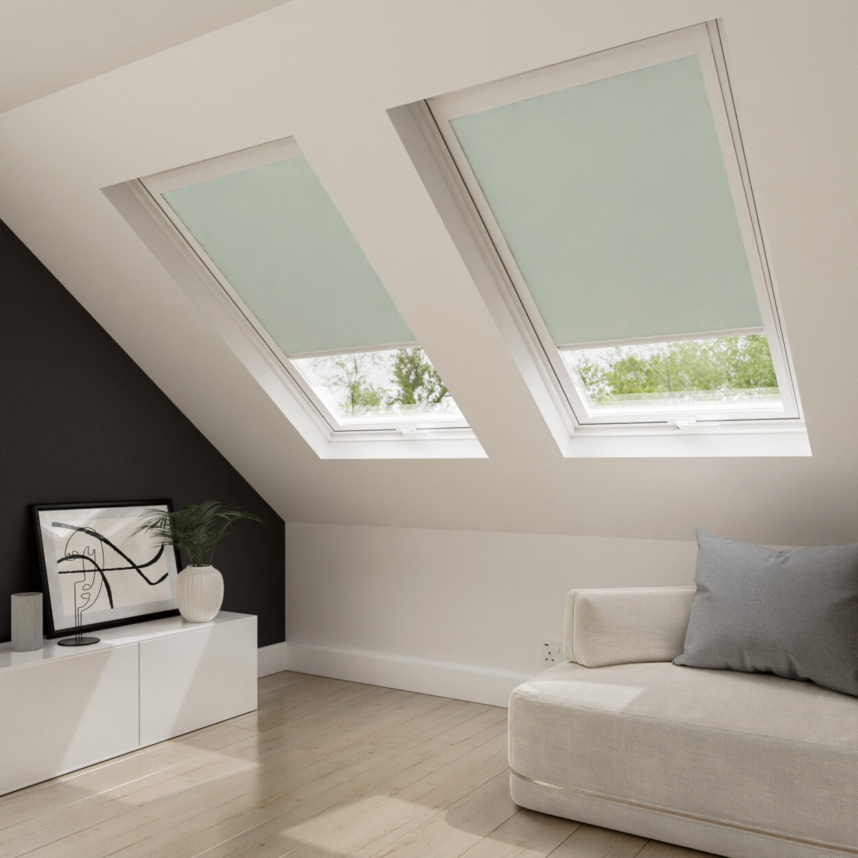 Bella Duck Egg Blind For Velux