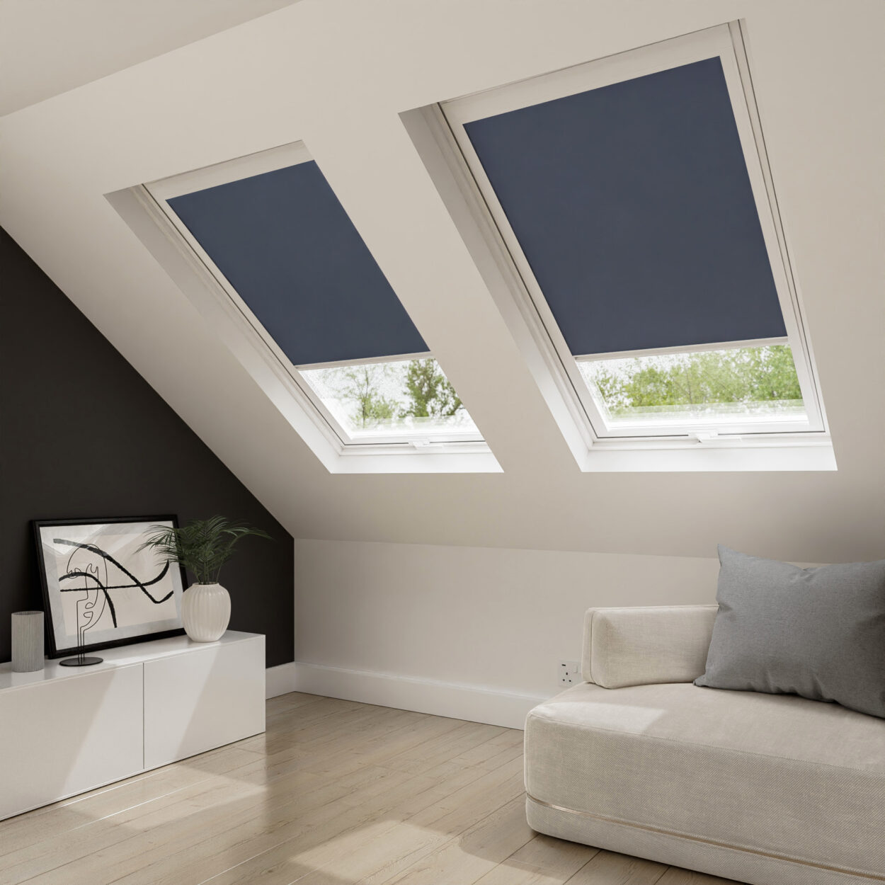 Bella Indigo Blind For Velux