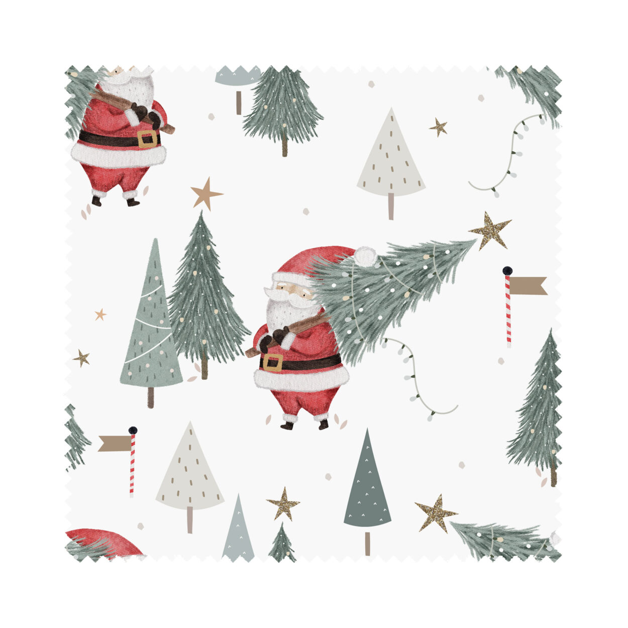 Christmas Santa Tree White - Image 5