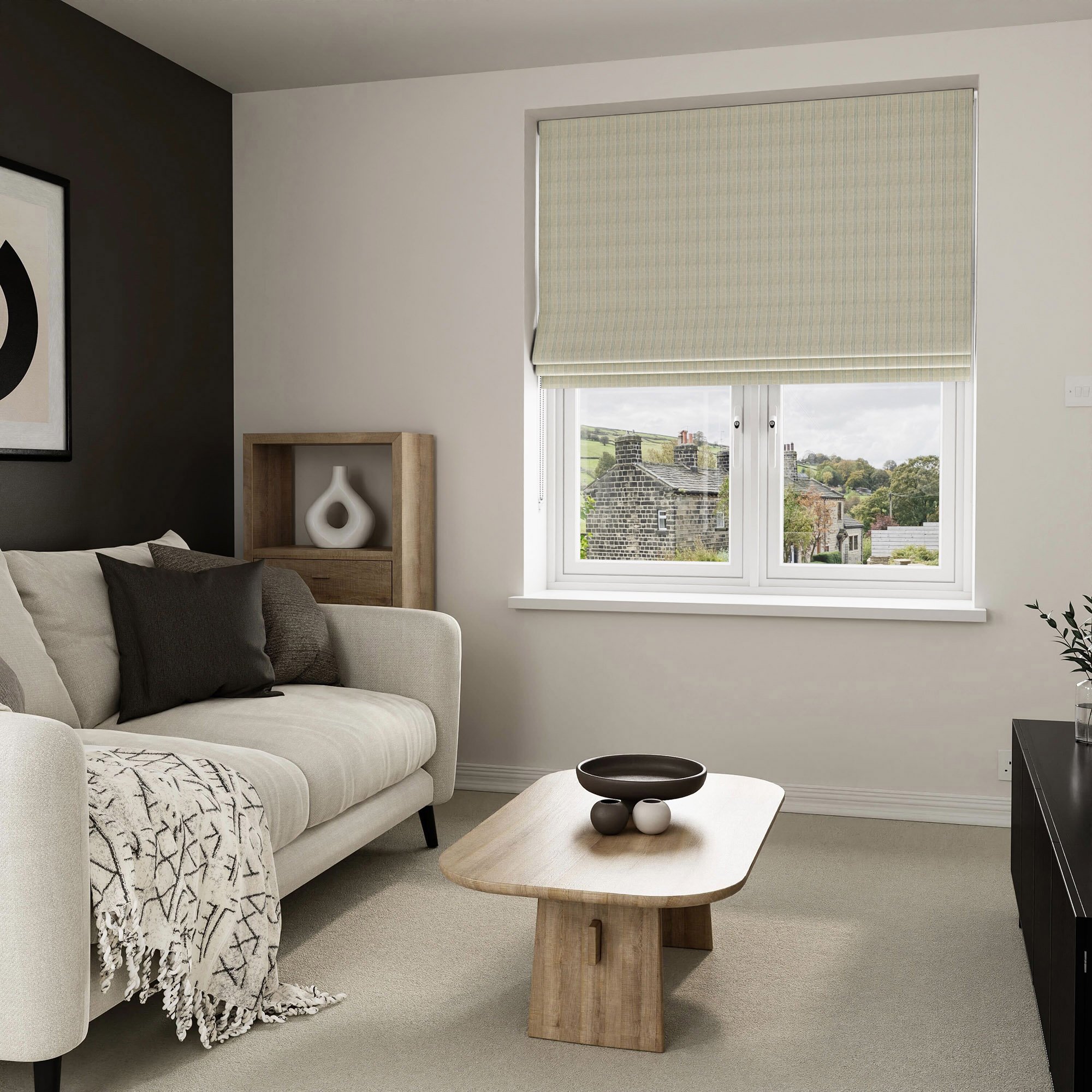 Emily Bond George Stripe Sage - Image 2