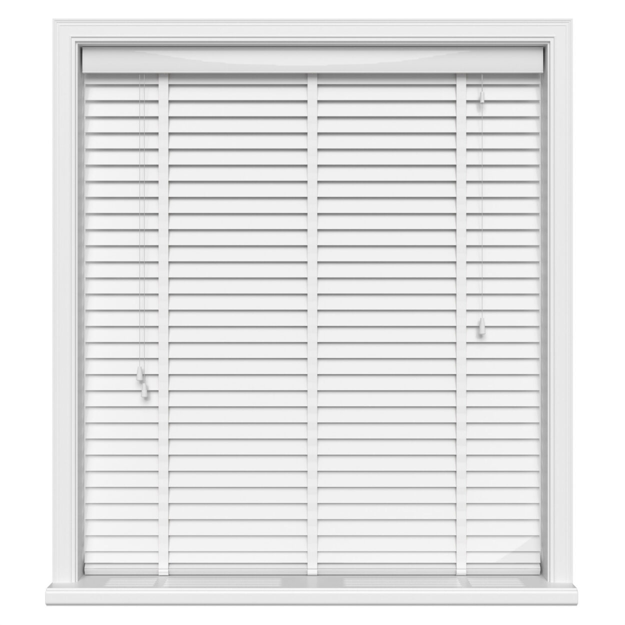 Gloss Pure White Real Wood With Cotton Tapes