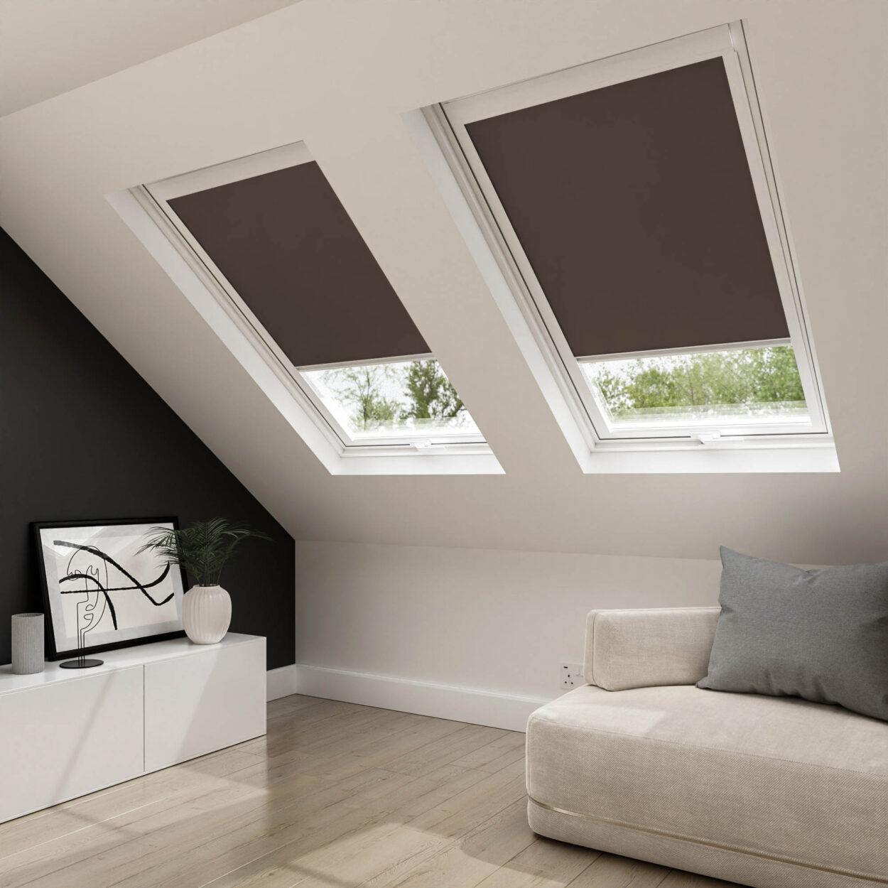 Henna Brown Blackout Blind for Velux
