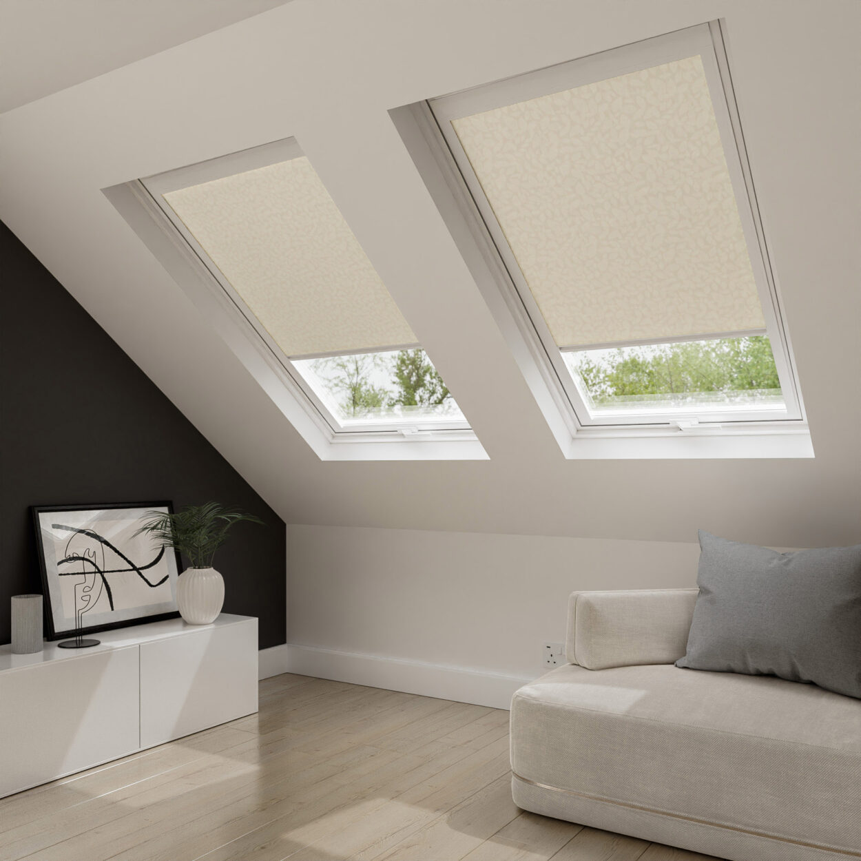Isla Ivory Blind For Velux