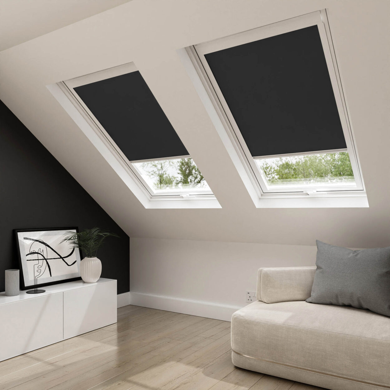 Jet Black Blackout Blind for Velux