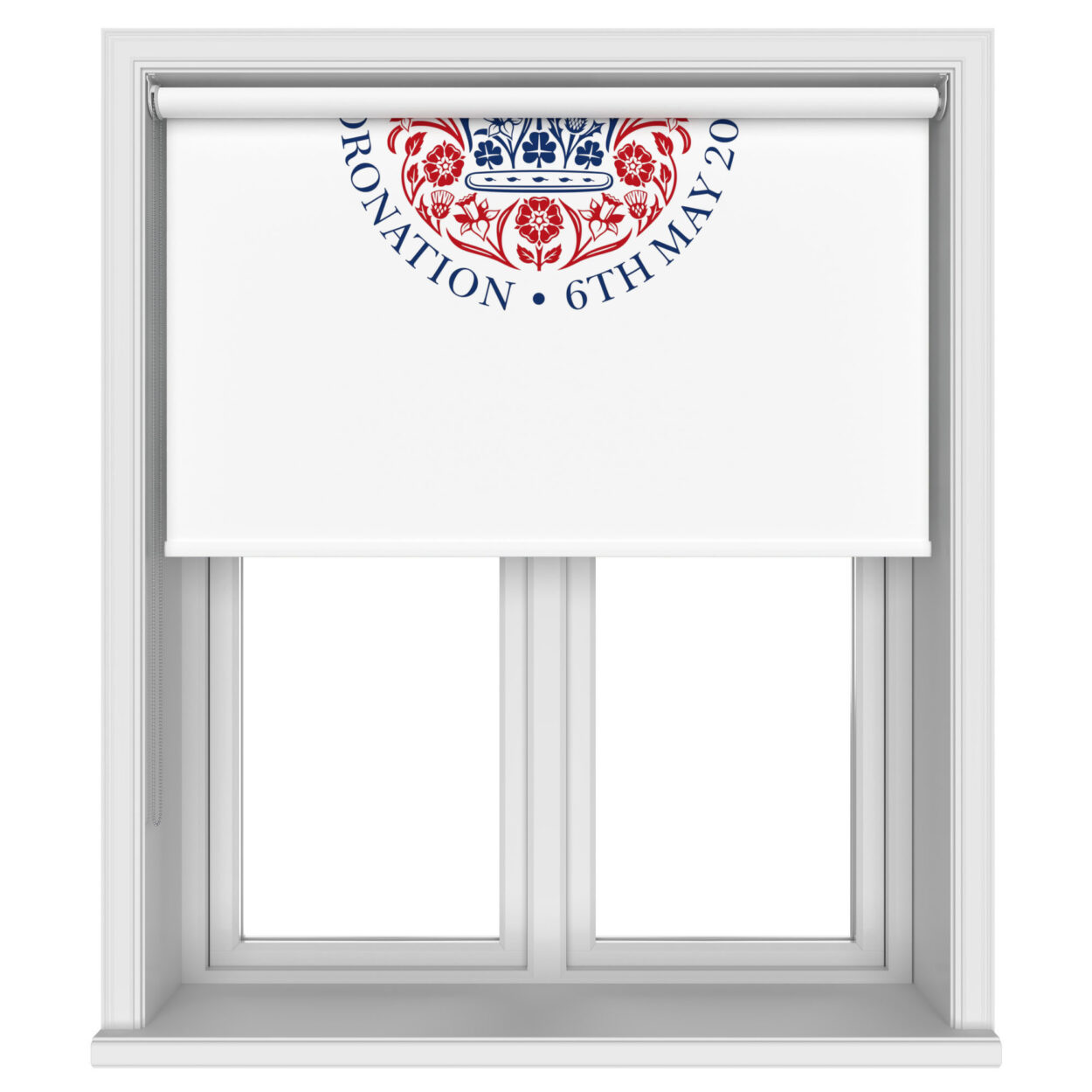King Charles Coronation 2023 Emblem Red & Blue - Image 2