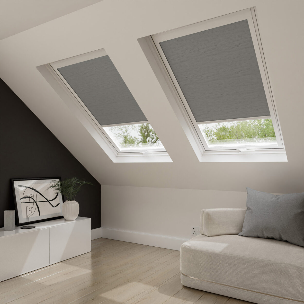 Plaza Graphite Blind For Velux