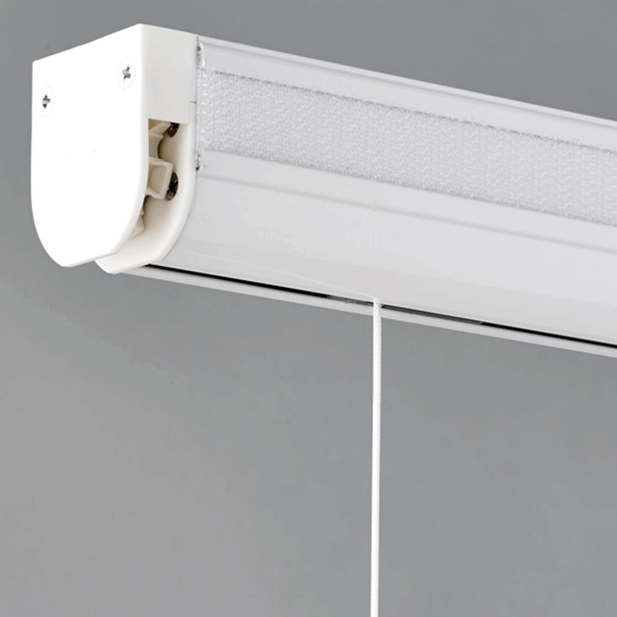 Roman Blind White Motorised Headrail