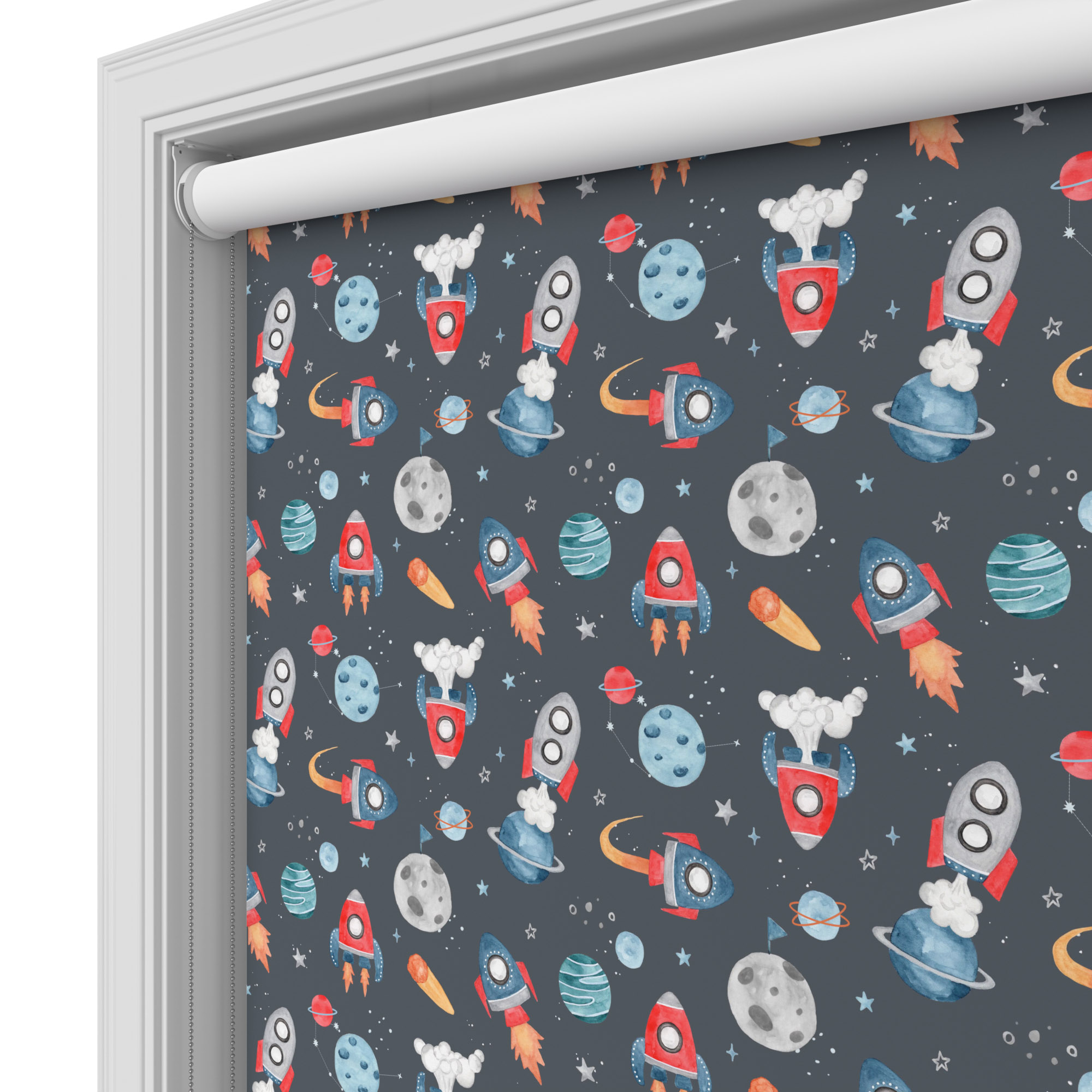 Space Rockets Charcoal Blackout - Image 4