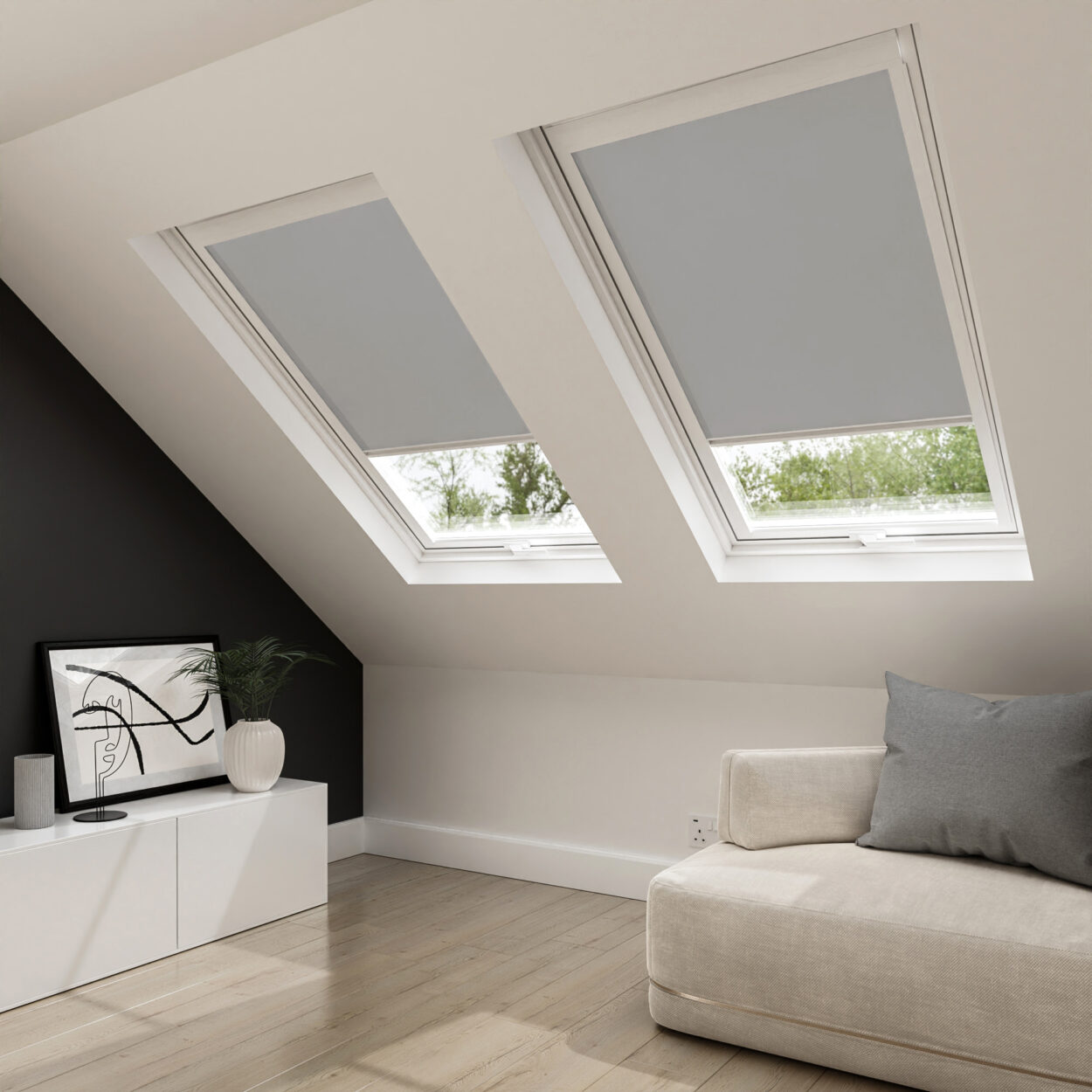 Splash Grey Whisper Blind For RoofLITE