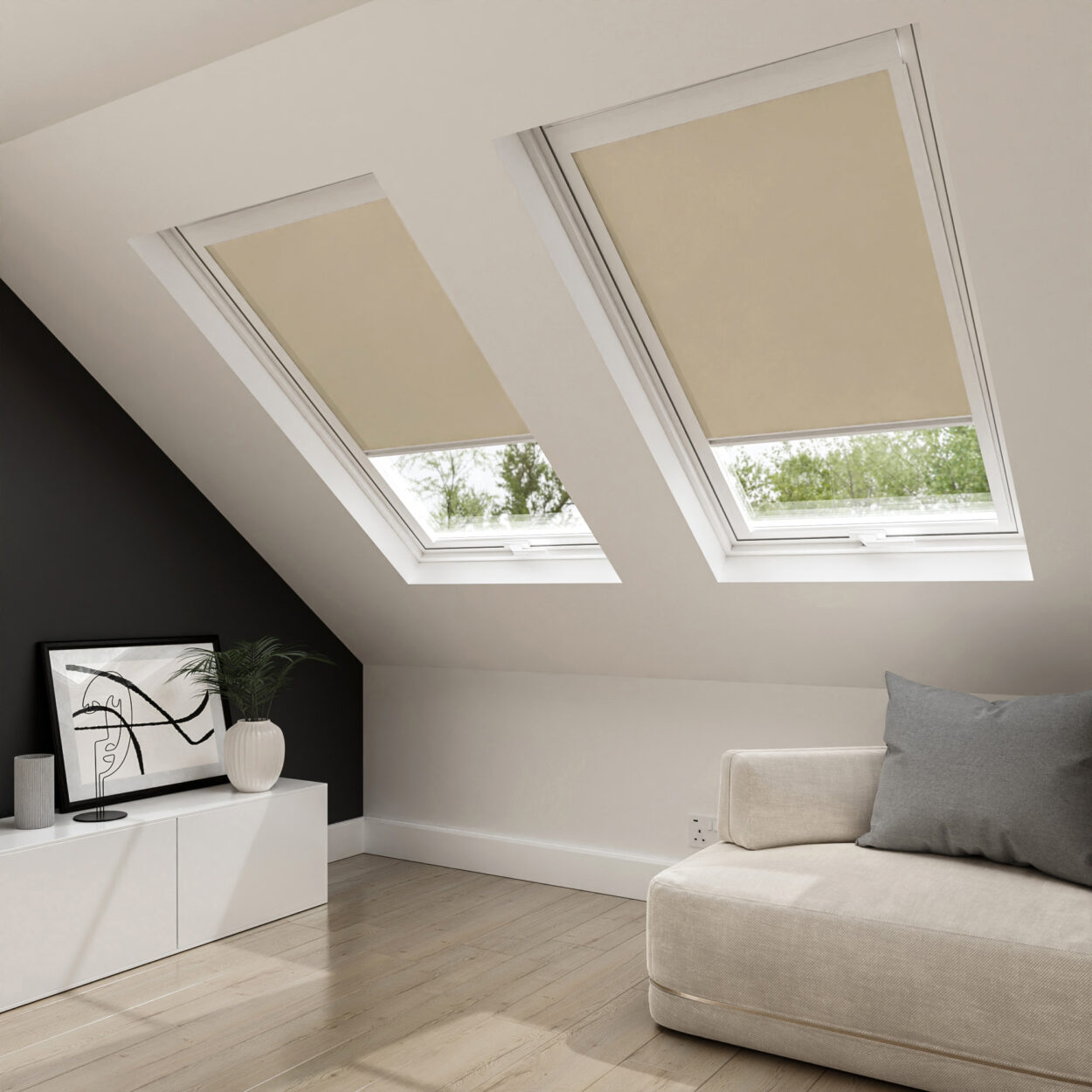 Splash Hessian Blind For Velux