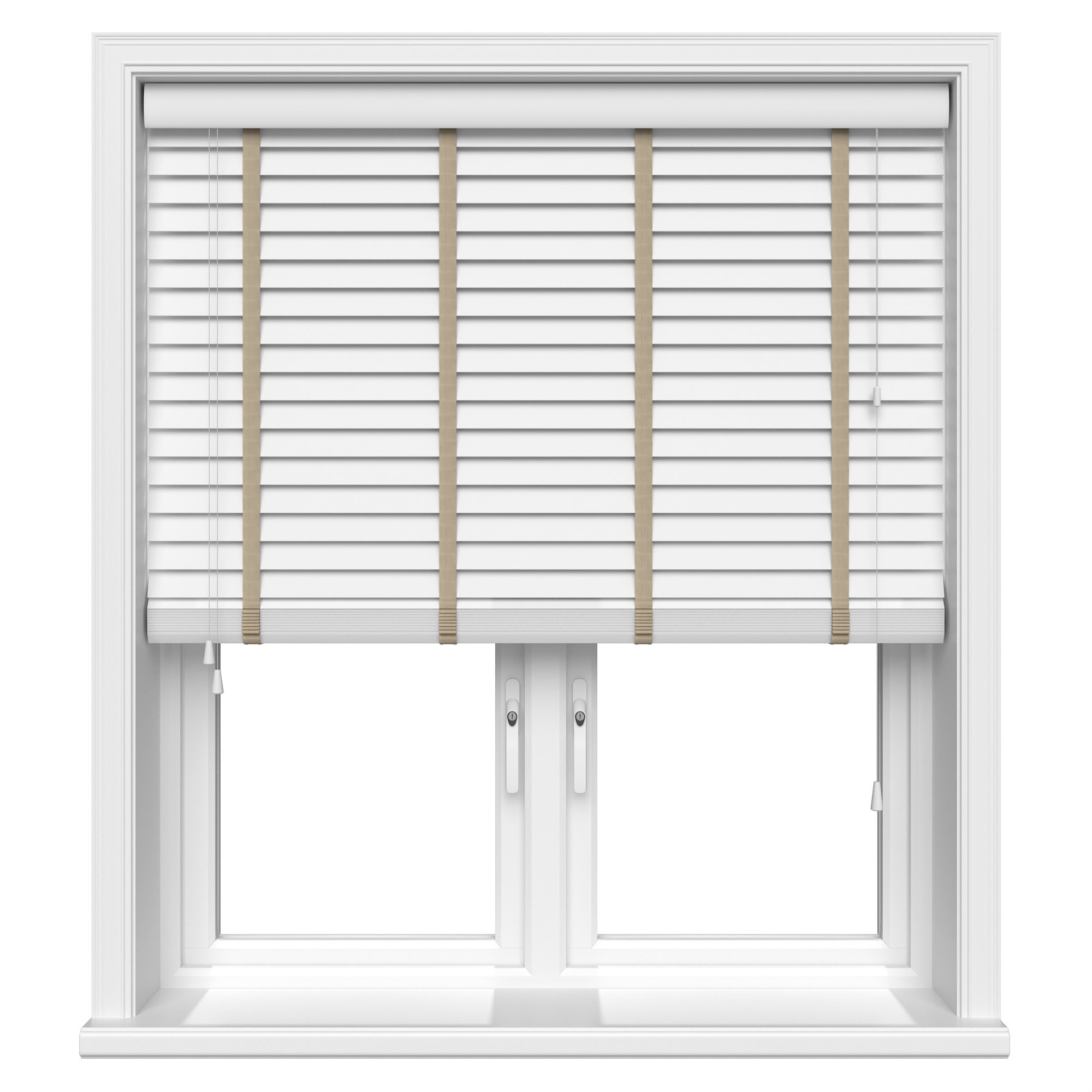 True White With Light Beige Tapes Eco-Wood - Image 2