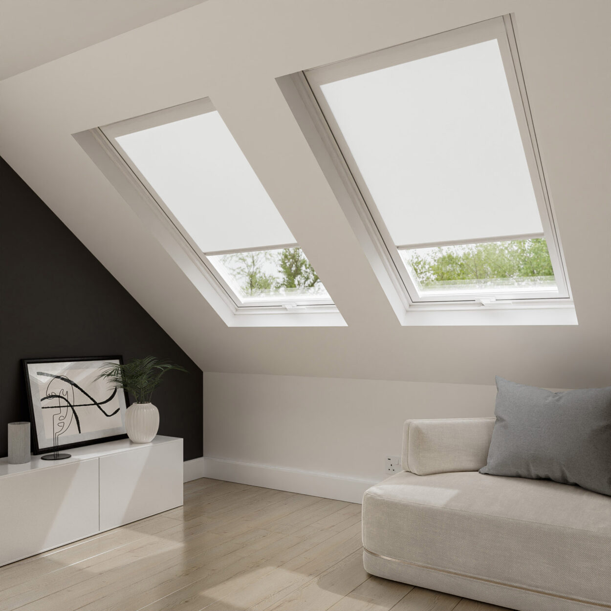 Unilux White Blind For Velux