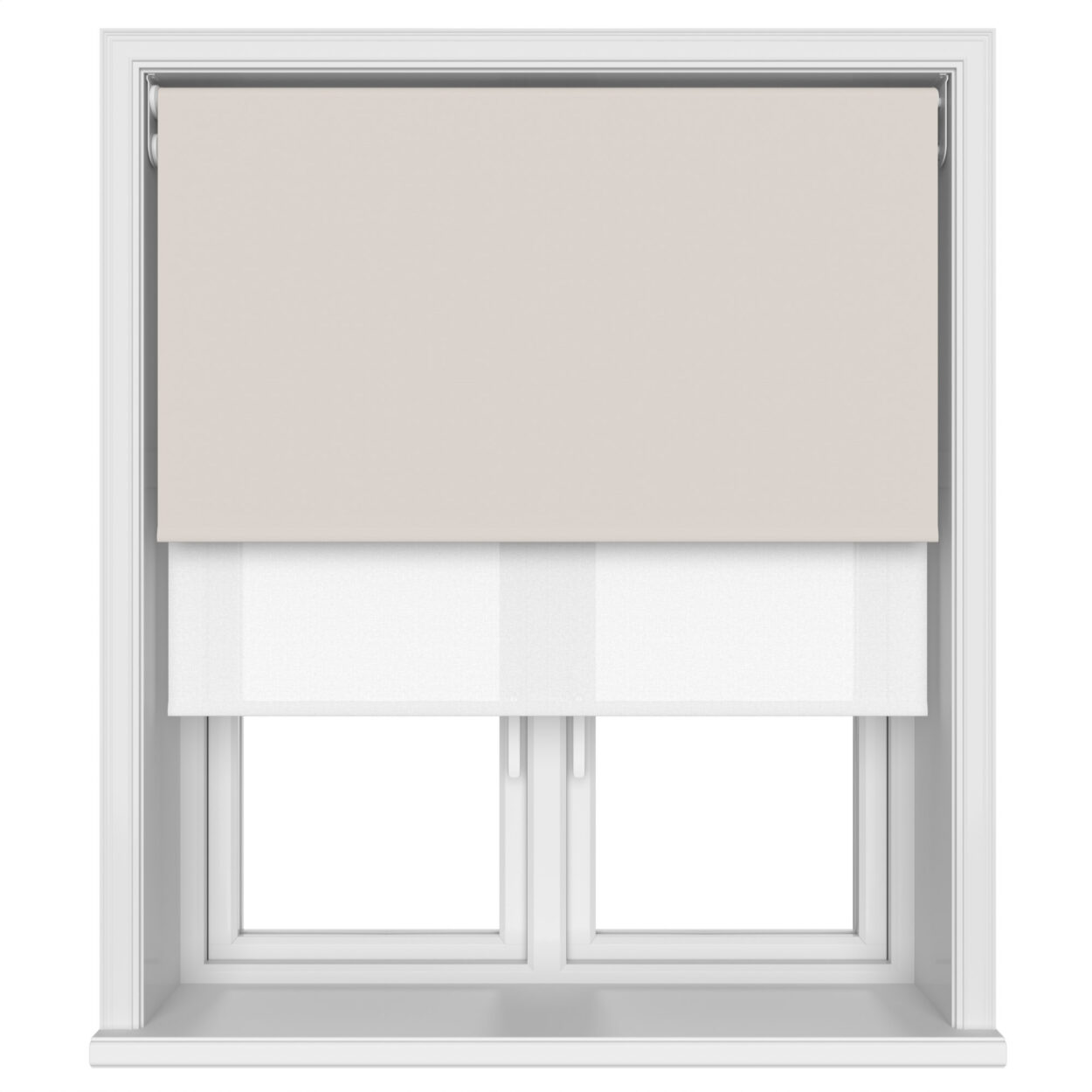 Bella Dove Motorised Double Roller Blind
