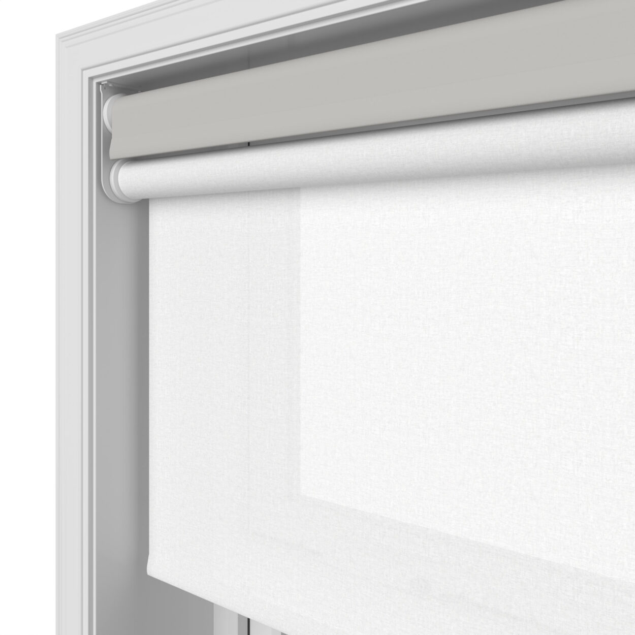 Bella Grey Whisper Motorised Double Roller Blind - Image 7