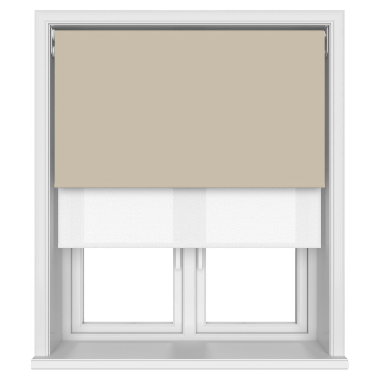 Bella Hessian Motorised Double Roller Blind