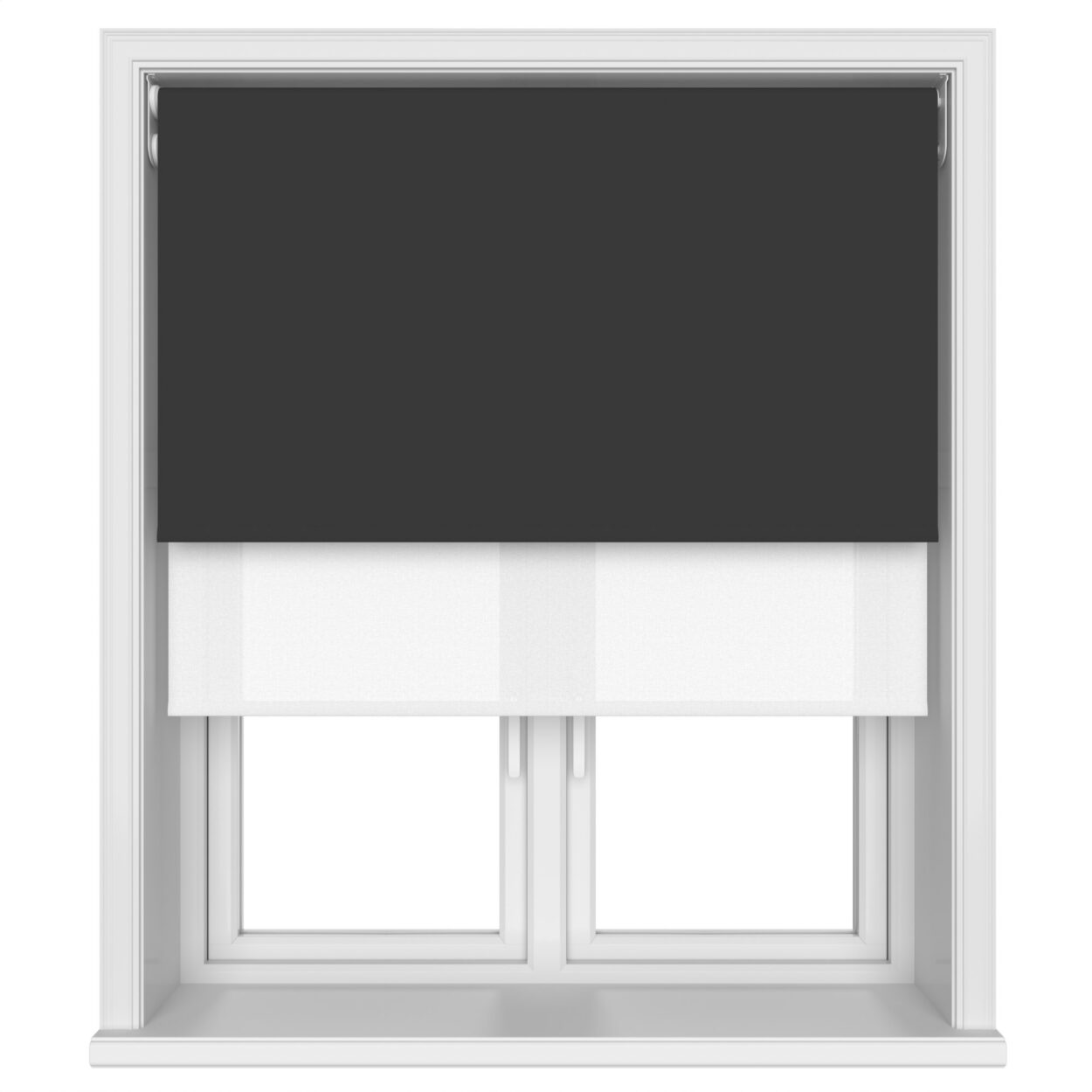 Bella Noir Motorised Double Roller Blind - Image 4