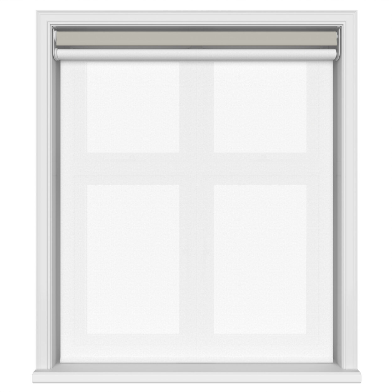Bella Taupe Motorised Double Roller Blind - Image 3