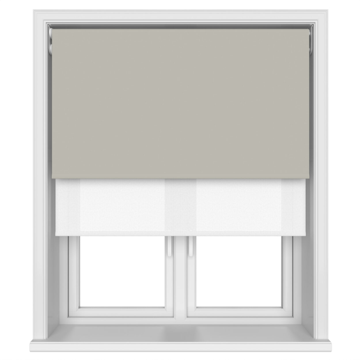 Bella Taupe Motorised Double Roller Blind