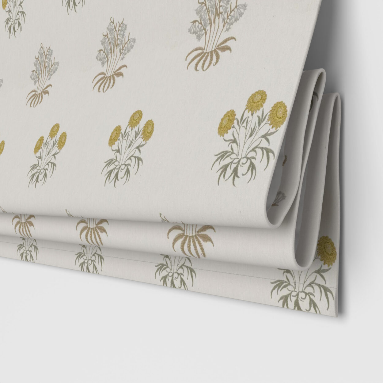 William Morris At Home Lily Flower Embroidery Ochre Motorised