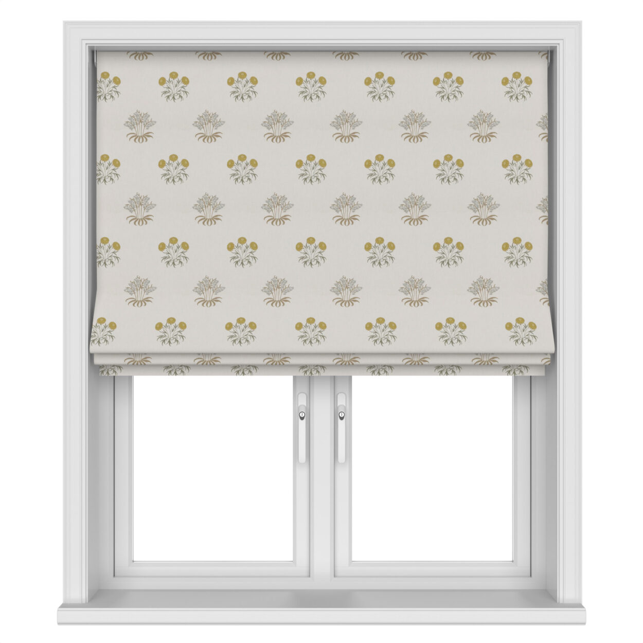 William Morris At Home Lily Flower Embroidery Ochre Motorised - Image 3