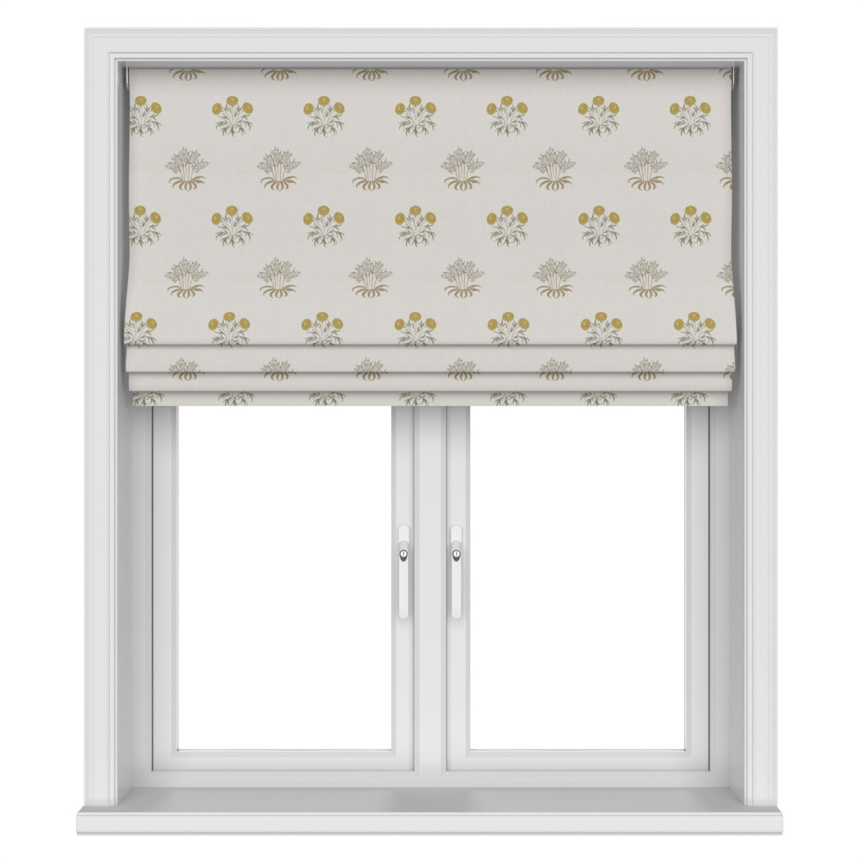 William Morris At Home Lily Flower Embroidery Ochre Motorised - Image 4