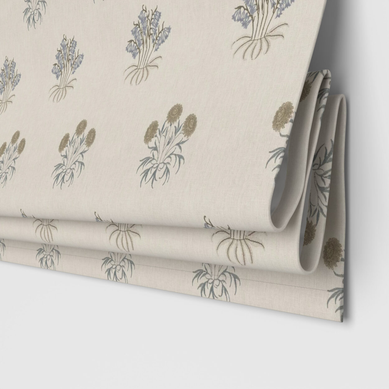 William Morris At Home Lily Flower Embroidery Woad Motorised