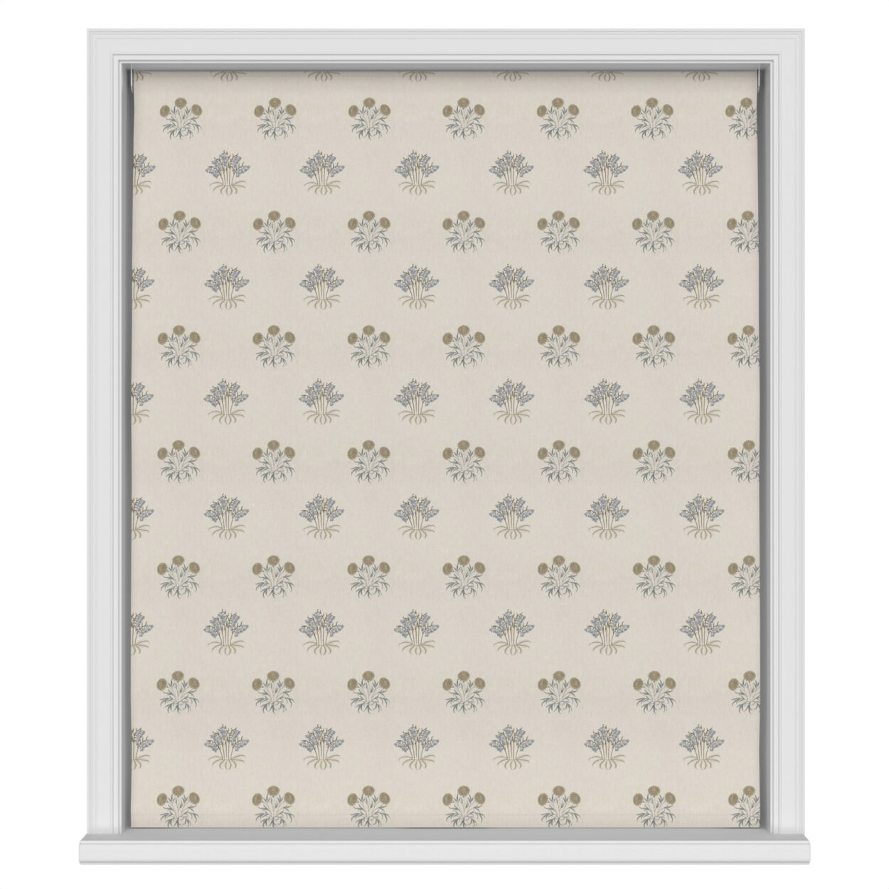 William Morris At Home Lily Flower Embroidery Woad Motorised - Image 2