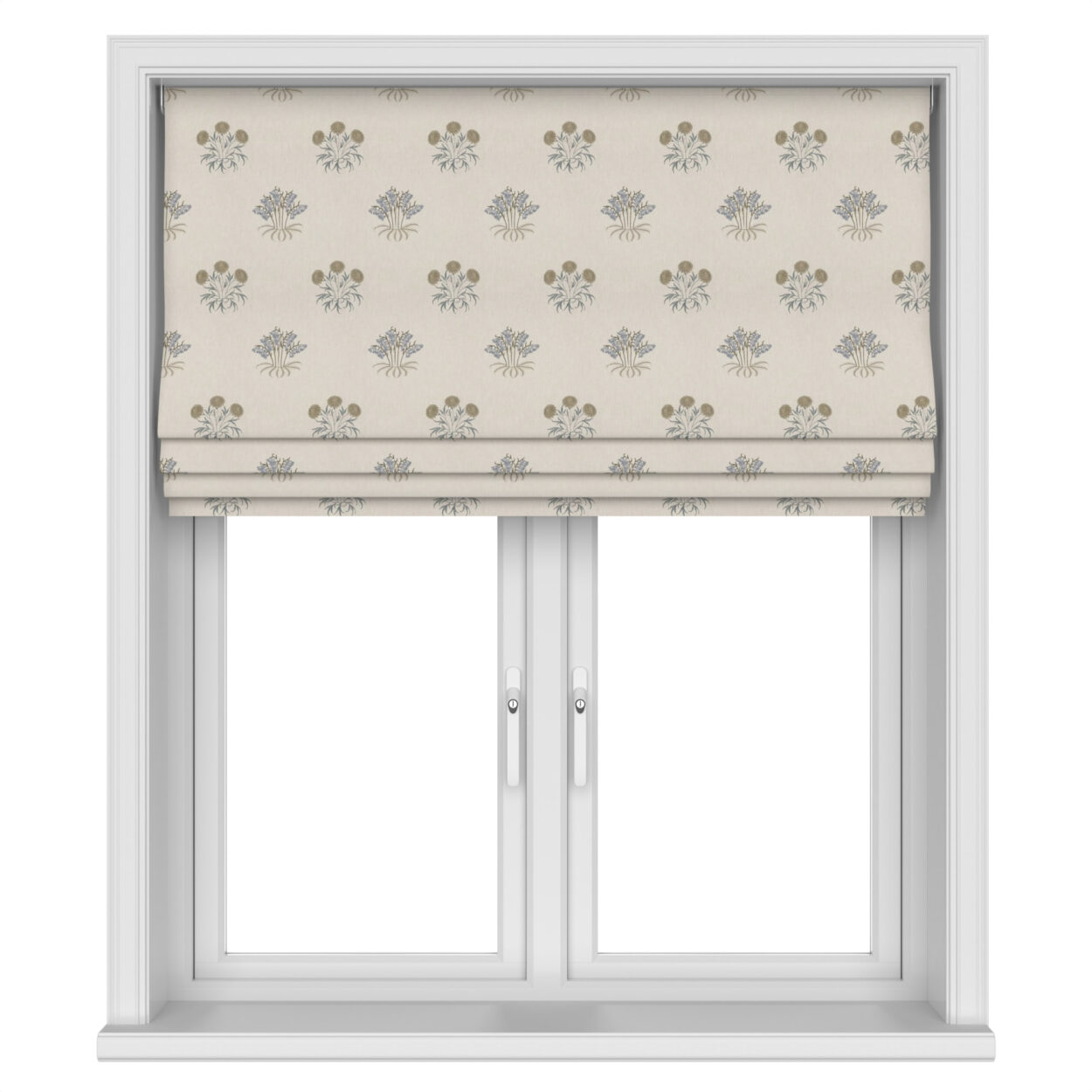 William Morris At Home Lily Flower Embroidery Woad Motorised - Image 4