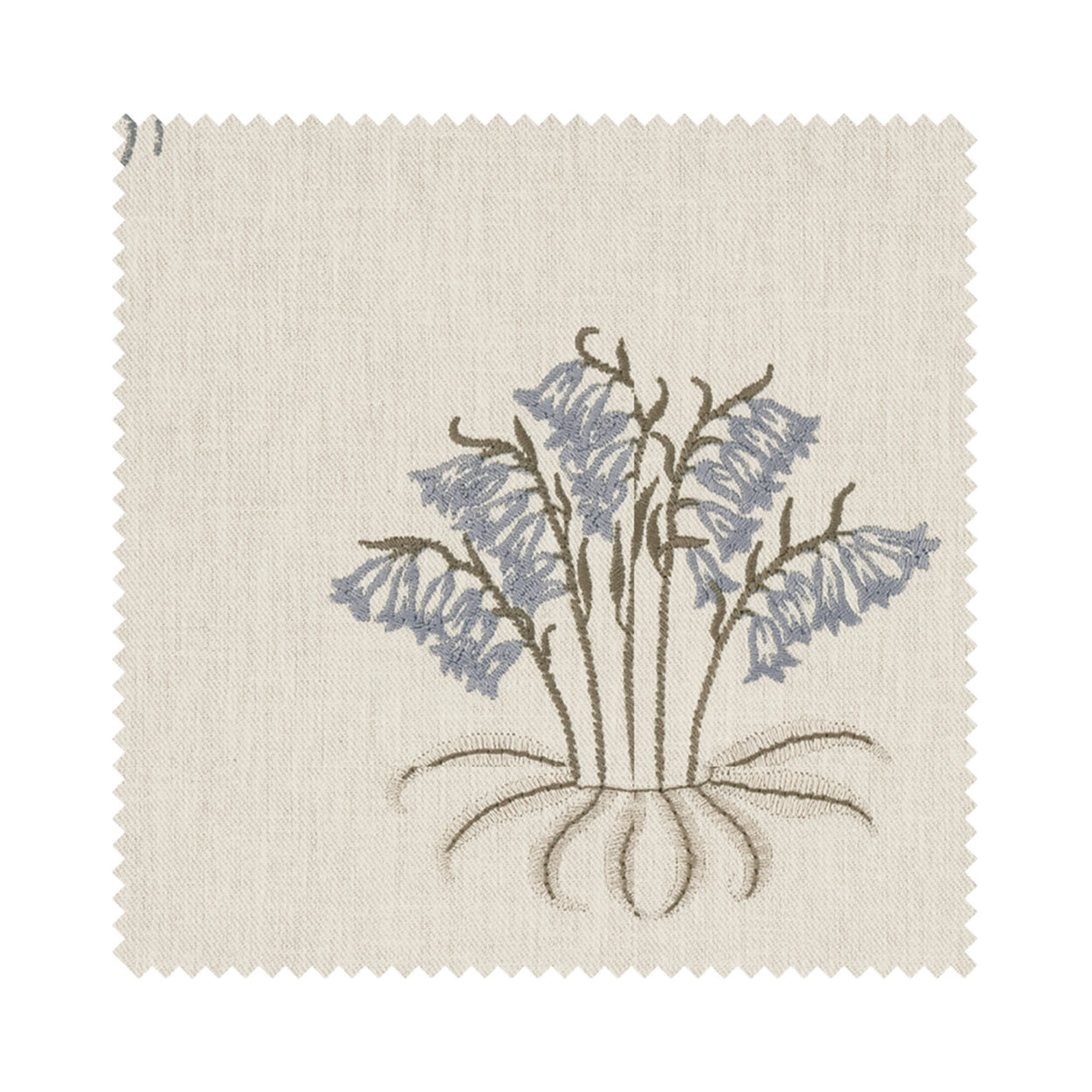 William Morris At Home Lily Flower Embroidery Woad Motorised - Image 6