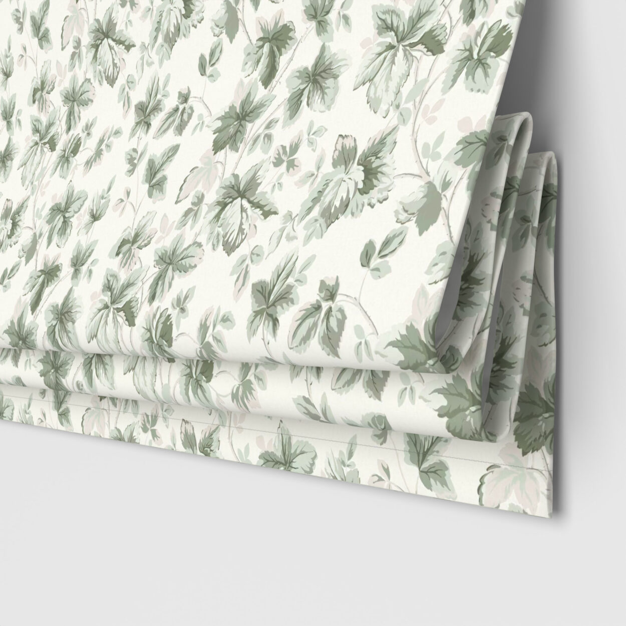 Laura Ashley Autumn Leaves Sage Green Motorised