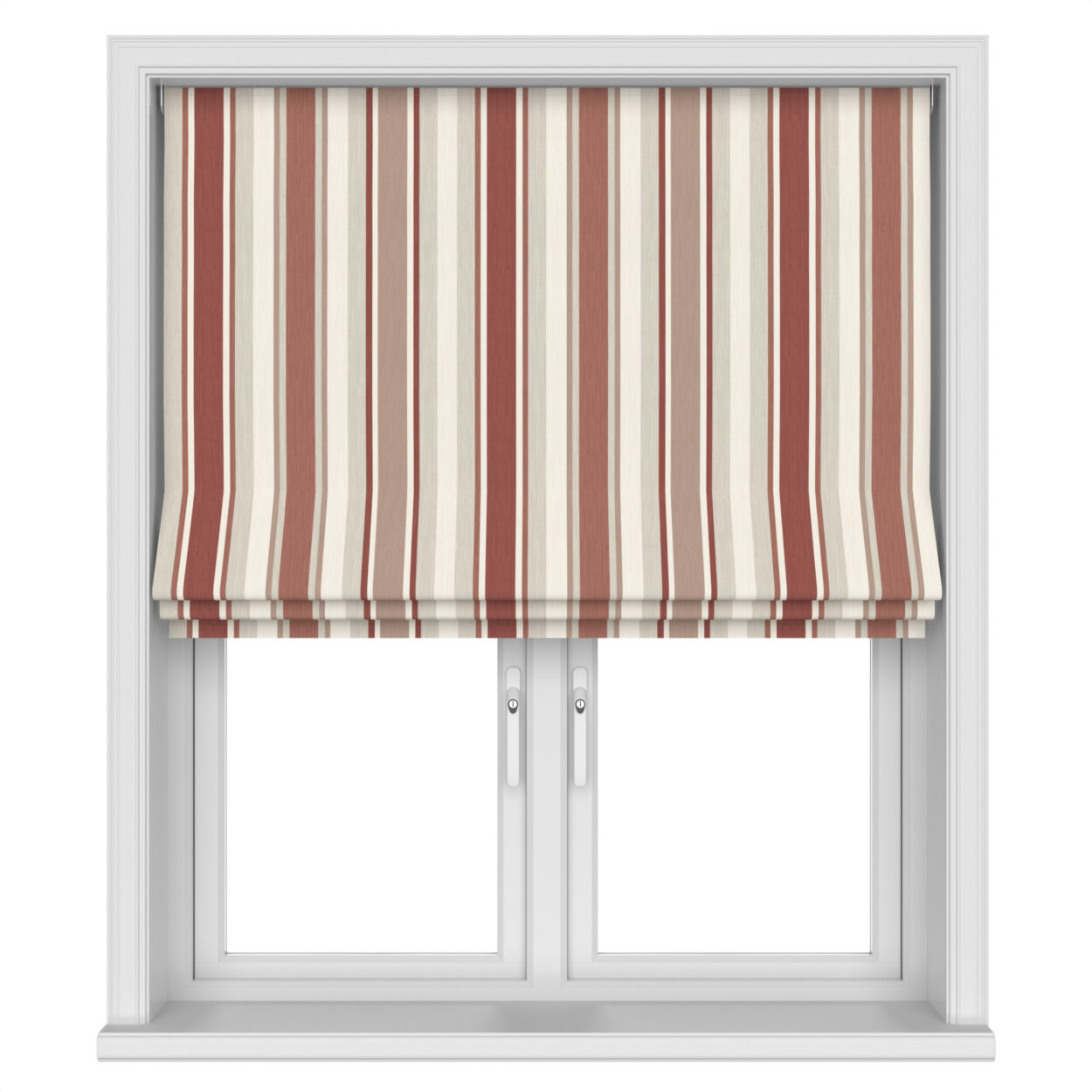 Laura Ashley Awning Stripe Crimson Motorised - Image 3