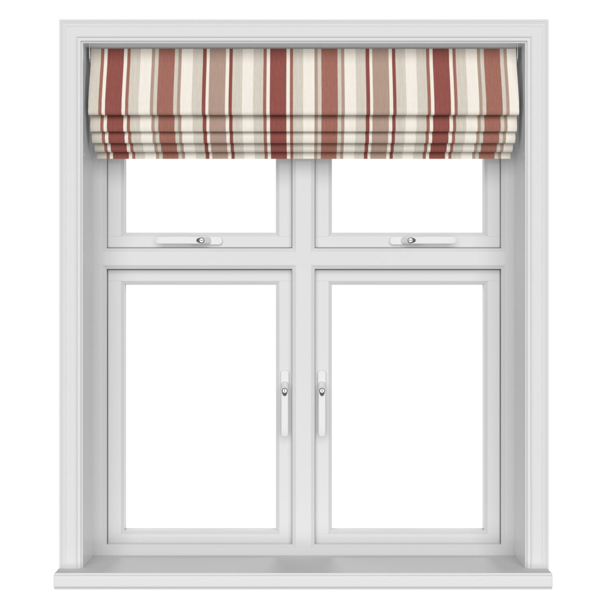 Laura Ashley Awning Stripe Crimson Motorised - Image 5