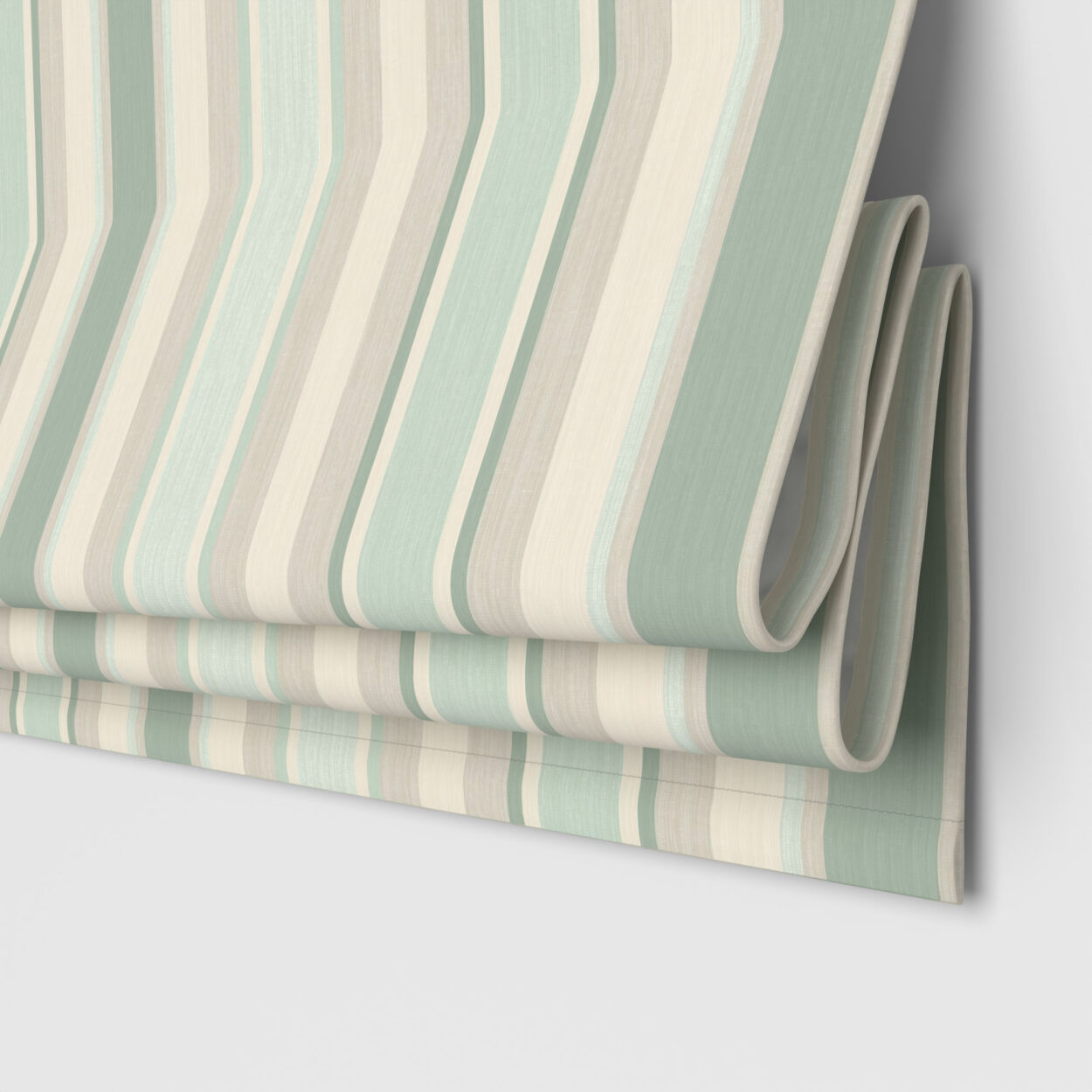 Laura Ashley Awning Stripe Smoke Green Motorised