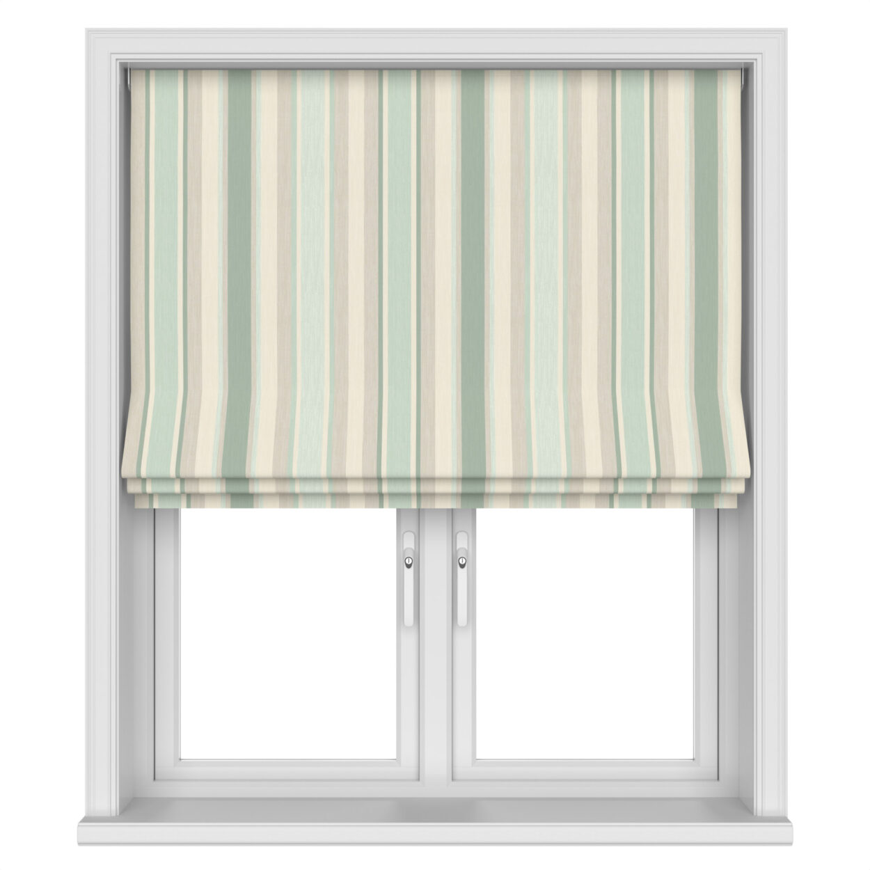 Laura Ashley Awning Stripe Smoke Green Motorised - Image 3