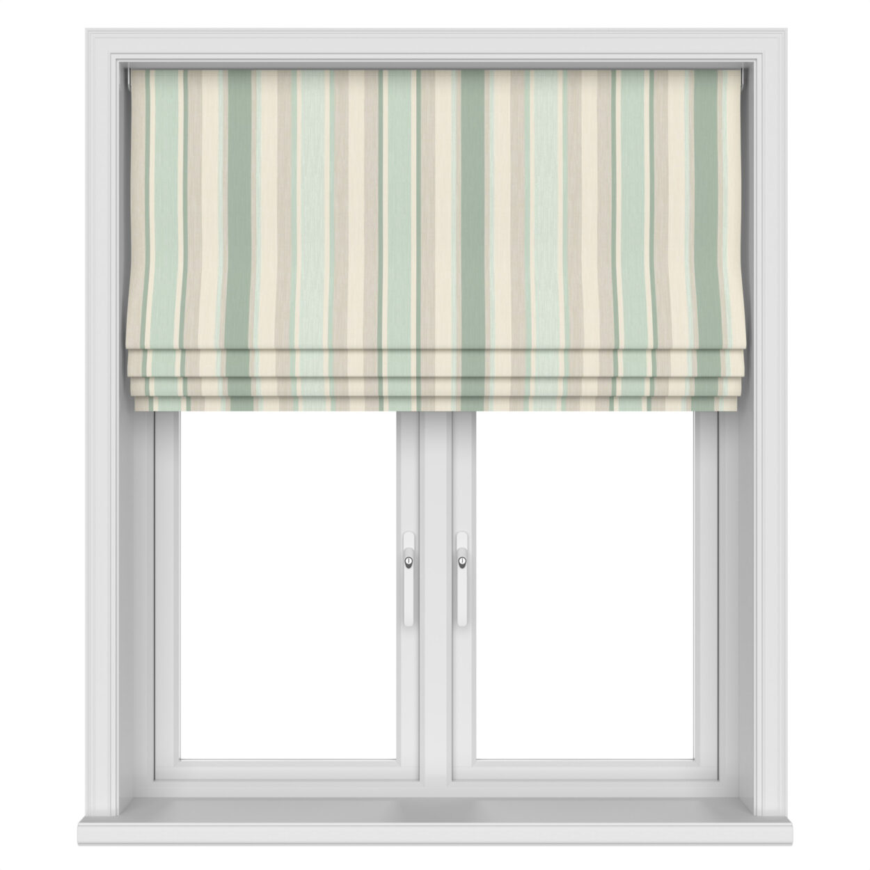 Laura Ashley Awning Stripe Smoke Green Motorised - Image 4