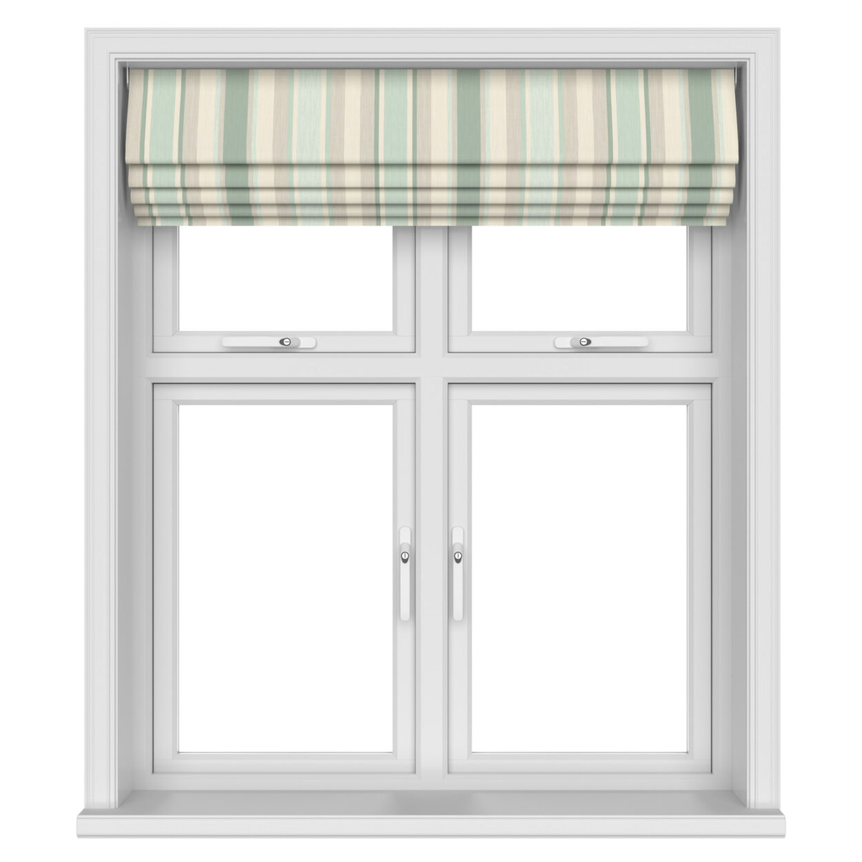 Laura Ashley Awning Stripe Smoke Green Motorised - Image 5