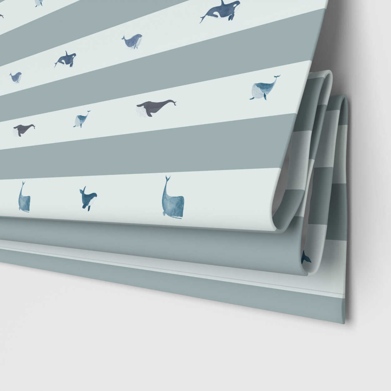 Sophie Allport Whale Stripe Deep Duckegg Motorised