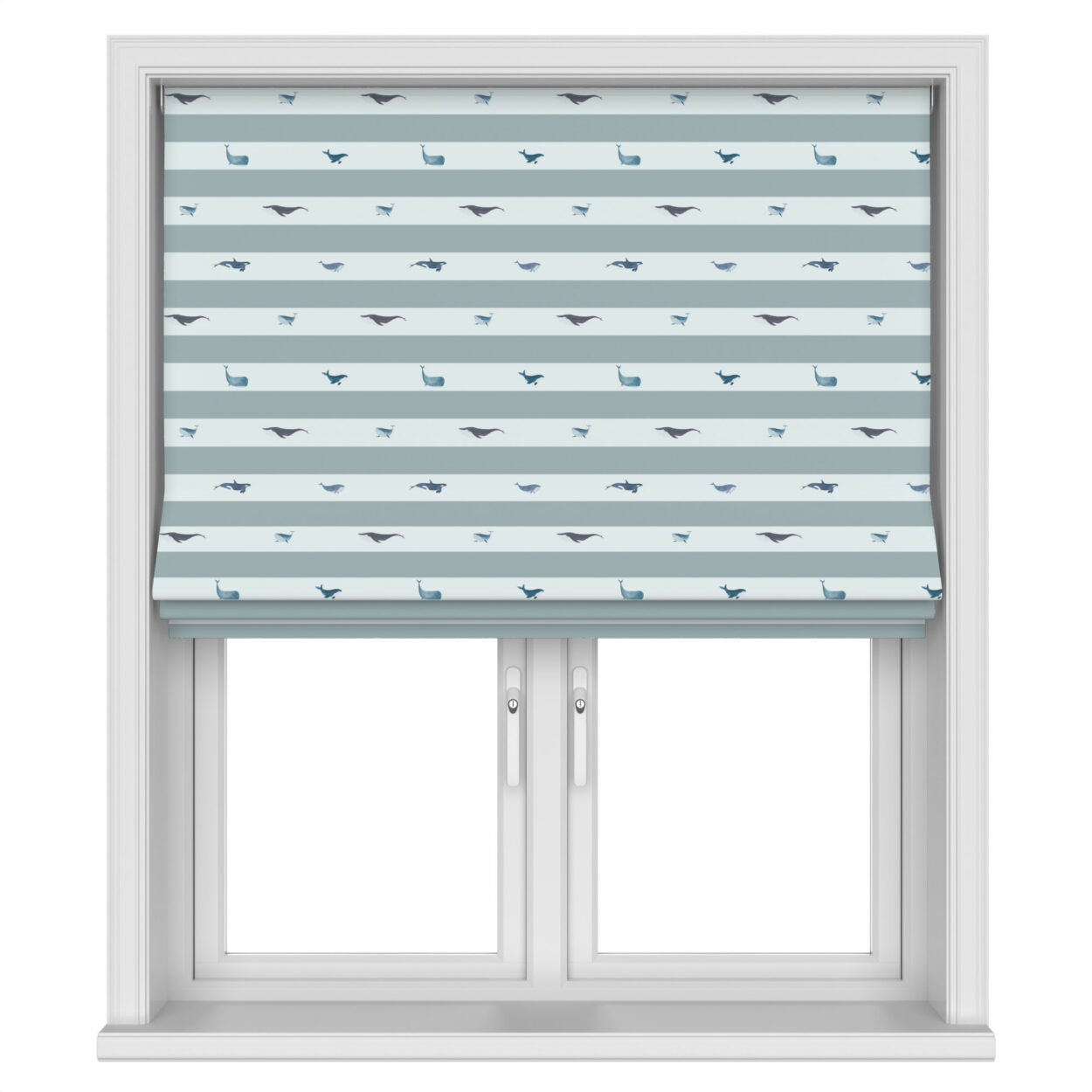 Sophie Allport Whale Stripe Deep Duckegg Motorised - Image 3