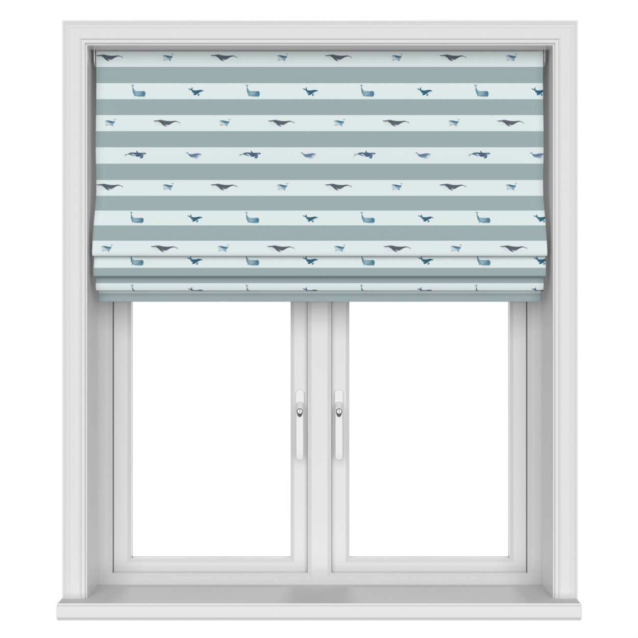 Sophie Allport Whale Stripe Deep Duckegg Motorised - Image 4