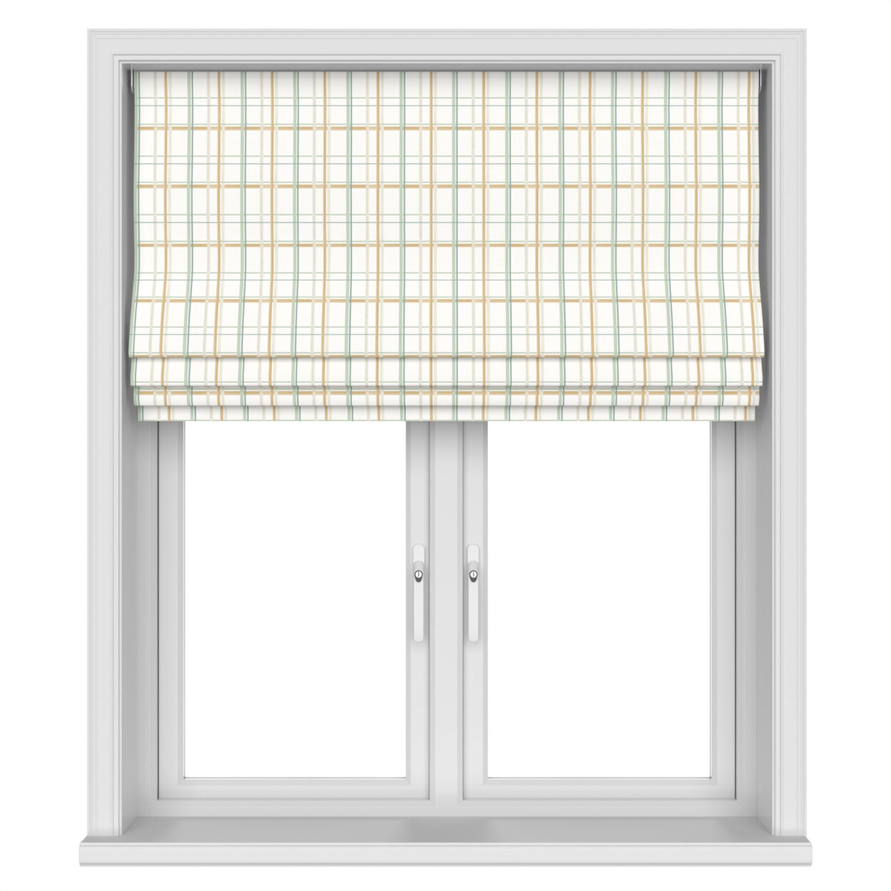 Laura Ashley Burford Check Ochre Motorised - Image 4