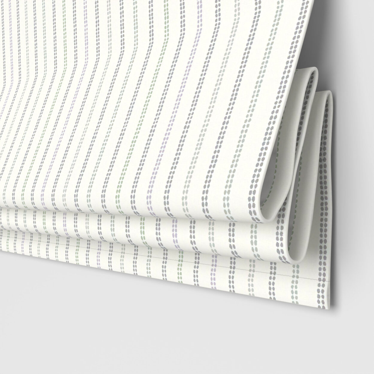 Laura Ashley Candy Stripe Dove Grey Motorised