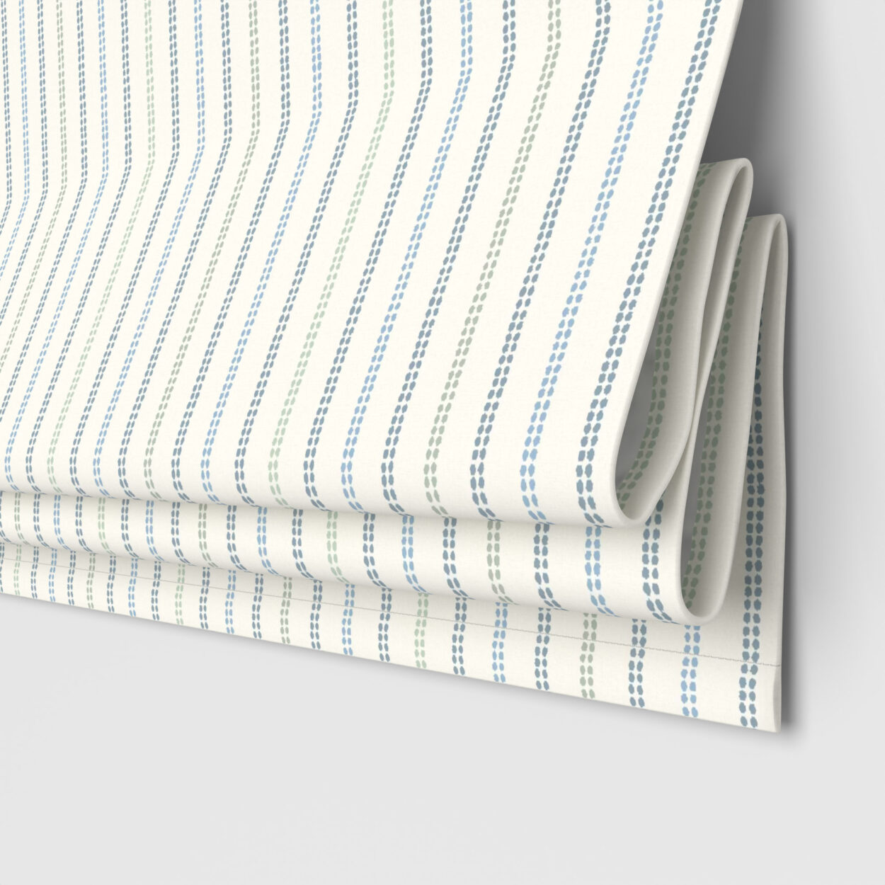 Laura Ashley Candy Stripe Newport Blue Motorised