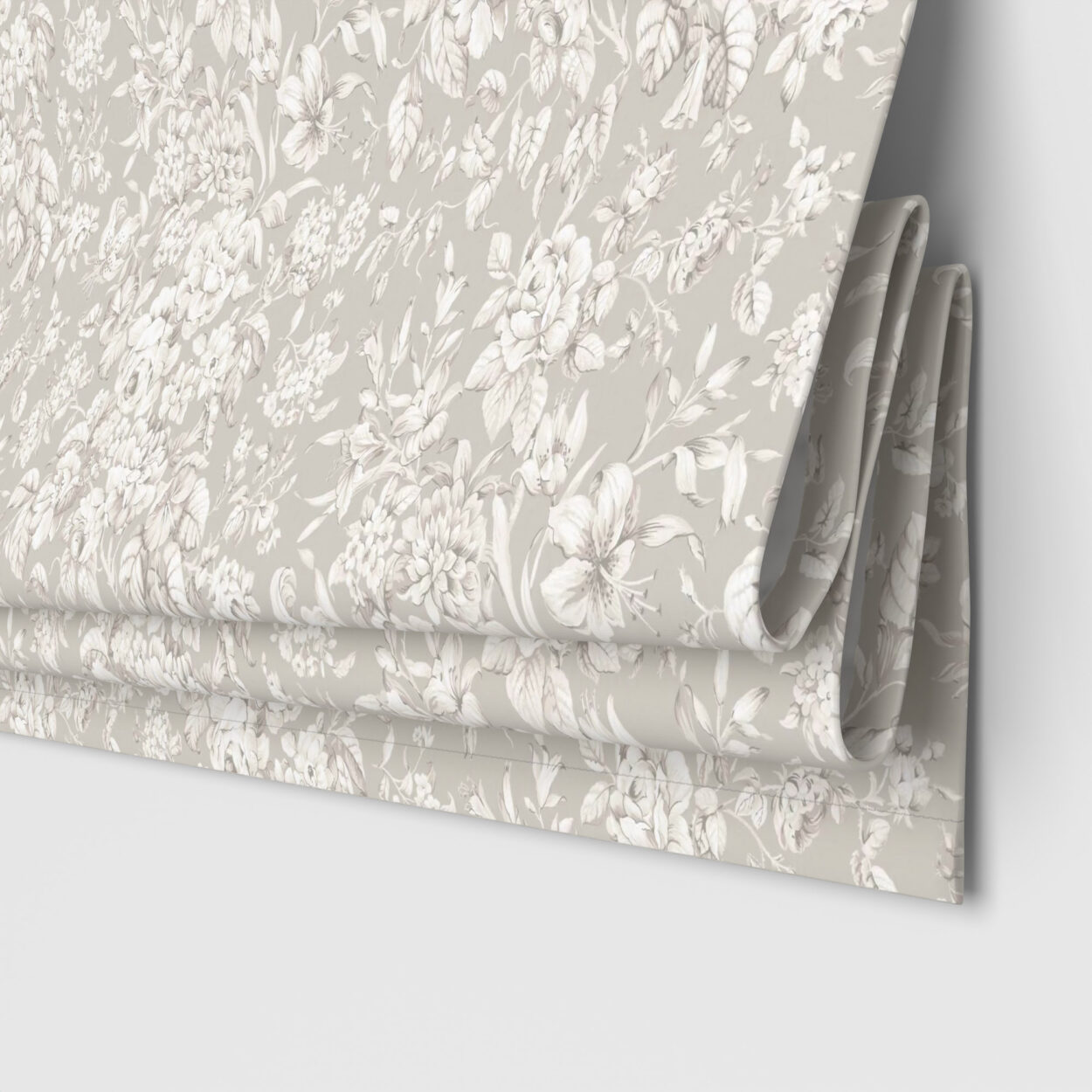 Laura Ashley Heledd Blooms Dove Grey Motorised