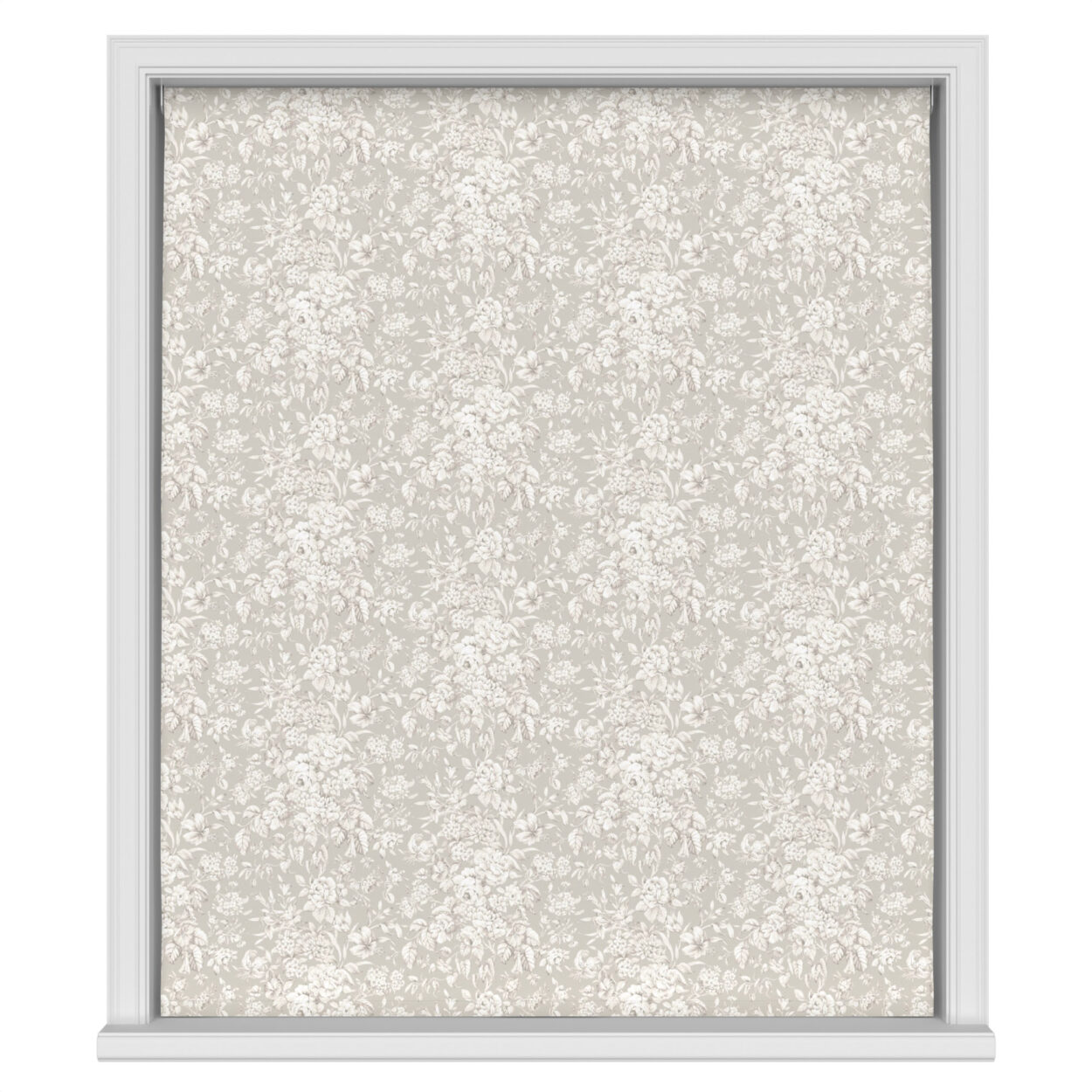 Laura Ashley Heledd Blooms Dove Grey Motorised - Image 2